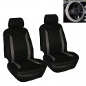 5 PCS Universal Car Double Front Seat Cover Steering Wheel Cover