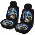 5 Seat Universal Wolf Animal Print Front/Full Car Seat Cover Protectors Covers