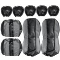 5 Seats Universal PU Leather Car Cover Seat Protector Cushion Black Front Cover