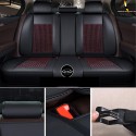 65x55x25 cm B92936 Black 5 PU Car Seat Cover Universal Fit Covers Adjustable Bench for 95% Types of Cars