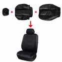 6pcs Universal Front Car Seat Covers Headrests Protection Cushion PU Leather