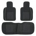 7PCS PU Leather Car Seat Cushion Cover Protector Set for 5 Seat Cars Black White Universal