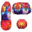 7pcs/Set Car Seat Cover Five Seater Universal Printing Front/Rear/Backrest Seat Protector