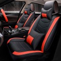 8Pcs PU Leather Car Full Surround Seat Cover Cushion Protector Set Universal for 5 Seats Car