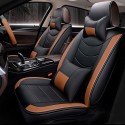 8Pcs PU Leather Car Full Surround Seat Cover Cushion Protector Set Universal for 5 Seats Car