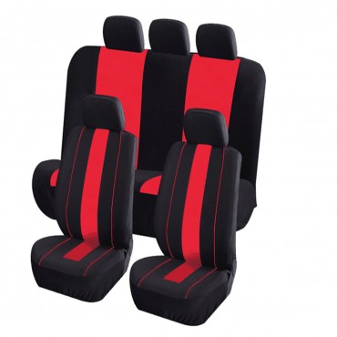 8Pcs Polyester Fabric Car Front and Back Seat Cover Cushion Protector for Five Seats Car