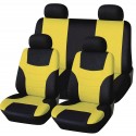 8Pcs Polyester Fabric Car Full Seat Cover Cushion Protector Set Front Rear 4 Heads Universal