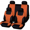 8Pcs Polyester Fabric Car Full Seat Cover Cushion Protector Set Front Rear 4 Heads Universal