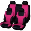 8Pcs Polyester Fabric Car Full Seat Cover Cushion Protector Set Front Rear 4 Heads Universal