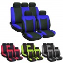 8Pcs Polyester Fabric Car Seat Cover Full Set Cushion Protector for Five Seats Car