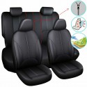 9PCS Car Seat Cover Full Set Front Rear Cushion Protector PU Leather Universal