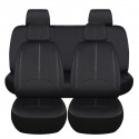 9Pcs PU Leather Black Car Full Surround Seat Cover Cushion Protector Set Universal for 5 Seats Car