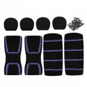 AU Auto Car SUV Seat Covers Full Set Full Front & Rear Head Pillow Case Purple