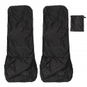 Black Polyester Car Seat Cover 132 X 54CM Waterproof Washable