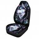 Car SUV Sedan Front Seat Cover Cushion Skull Wolf Printed Protector Universal