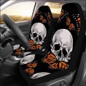 Car SUV Sedan Front Seat Cover Cushion Skull Wolf Printed Protector Universal