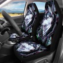 Car SUV Sedan Front Seat Cover Cushion Skull Wolf Printed Protector Universal