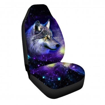 Cool Scar Wolf Pattern Universal Auto Car Front Seat Cover Cushion Mat Protector