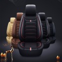 Deluxe 5-Seats Car Seat Cover Cushion Leather Pad Front Rear Cushion Protector