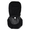 Double Seat Fabric Car Full Surround Front Seat Cover Cushion Protector Chair Pad Universal Black and Grey