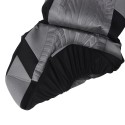 Double Seat Fabric Car Full Surround Front Seat Cover Cushion Protector Chair Pad Universal Black and Grey