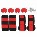 Full Set Black&Red Universal Car Seat Covers Protector Washable Breathable