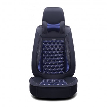 Full-surround Universal Car Front Seat Cover PU Leather Cushion Mat Back Storage