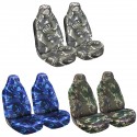 Green Camo Front Auto Seat Full Covers Universal Protector for Car Truck SUV Van