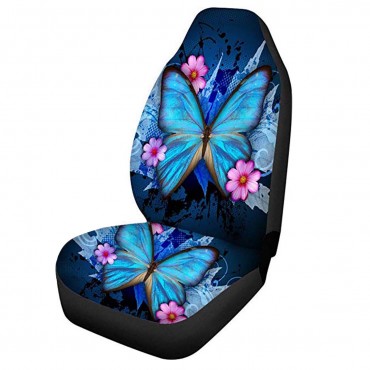 Heavy Duty Car Front Seat Cover Protector Cushion Breathable Butterfly