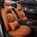 Leather Car Full Surround Seat Cover Cushion Protector Set Universal for 5 Seats Car Two Style