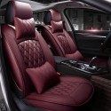 Leather Car Full Surround Seat Cover Cushion Protector Set Universal for 5 Seats Car Two Style