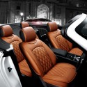 Leather Car Full Surround Seat Cover Cushion Protector Set Universal for 5 Seats Car Two Style