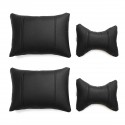 Luxury Universal Black Car 5 Seat PU Leather Front + Rear Seat Cover Cushion