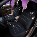 Butterfly Embroidered Car Front Cushion Protect Seat Cover