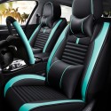 PU Leather Auto Car Seat Cover Set Protector Front&Rear Full Surrounding