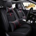 PU Leather Auto Car Seat Cover Set Protector Front&Rear Full Surrounding
