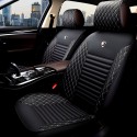PU Leather Car Seat Cover Deluxe Protector Cushion Front Rear Cover Universal