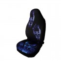 Single Car Front Seat Covers Skull pattern Printed Auto Interior Design Universa