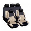 Universal 5 Head 9Pcs Full Set Car Seat Split Bench Covers Protector Cushions