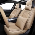 Universal 5 Seats Car Wear-Resistant PU Leather Seat Full Cover Set All Seasons