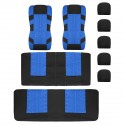 Universal Car 5 Heads Front Rear Seat Covers Protector Cushions 9Pcs Full Set