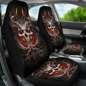 Universal Car Seat Cover Demon Skull Design Cushion Pad Protective Front Covers