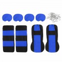 Universal Car Seat Covers Protectors Cushions Full Set Cover 4 Heads Blue+Black