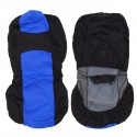 Universal Car Seat Covers Protectors Cushions Full Set Cover 4 Heads Blue+Black