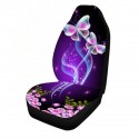 Universal Car Seat Covers Purple Butterfly Front & Rear Seat Covers Protection