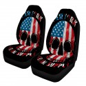 Universal Car Seat Covers Set American Skull Front & Rear Seat Covers
