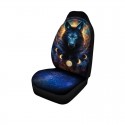 Universal Car Seat Covers Wolf Fantasy Design Front & Rear Seat Full Covers