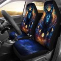 Universal Car Seat Covers Wolf Fantasy Design Front & Rear Seat Full Covers