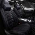 Universal Deluxe 5 Seat Car Leather Seat Front Rear Covers Cushion Pillows