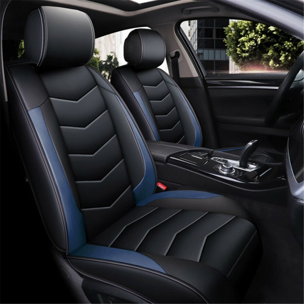 Universal Deluxe Leather 5 Seats Car Front Seat Cover Full Surround Cushion Pad